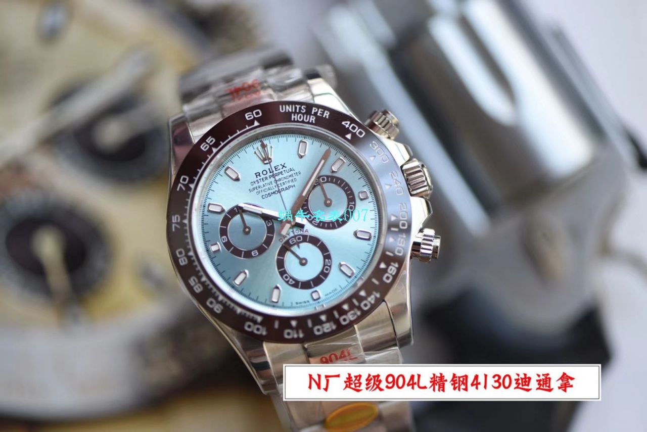 【N Factory  top 复刻手表V3版本冰蓝圈】 Rolex  Cosmograph Daytona  Ditongna 高仿m116506-0001 wrist watch  / R509