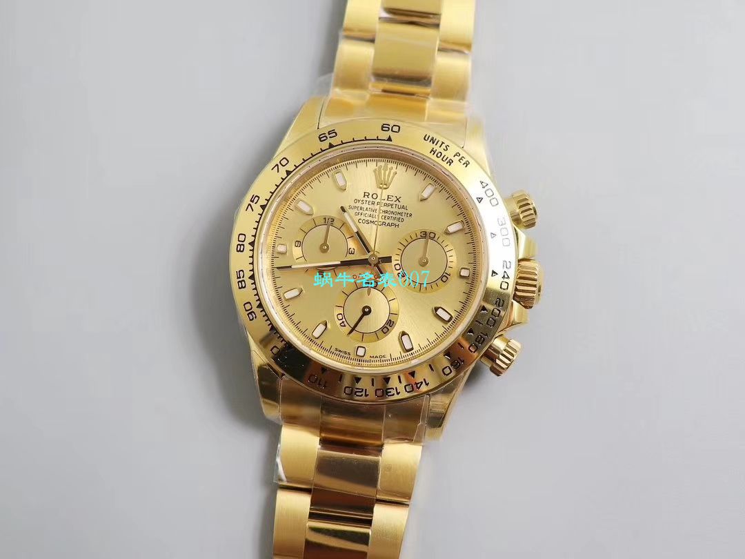 【N Factory 复刻表独家真正4130 Movement 】 Rolex  Cosmograph Daytona  Ditongna  top 复刻高仿116508金盘 wrist watch  / R389