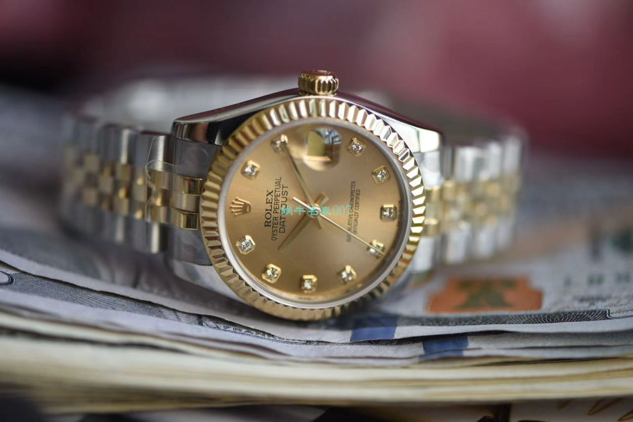 【台湾 Factory 复刻高仿ROLEX女表】 Rolex 女装  Datejust 31毫米系列178273香槟盘 wrist watch  / R510