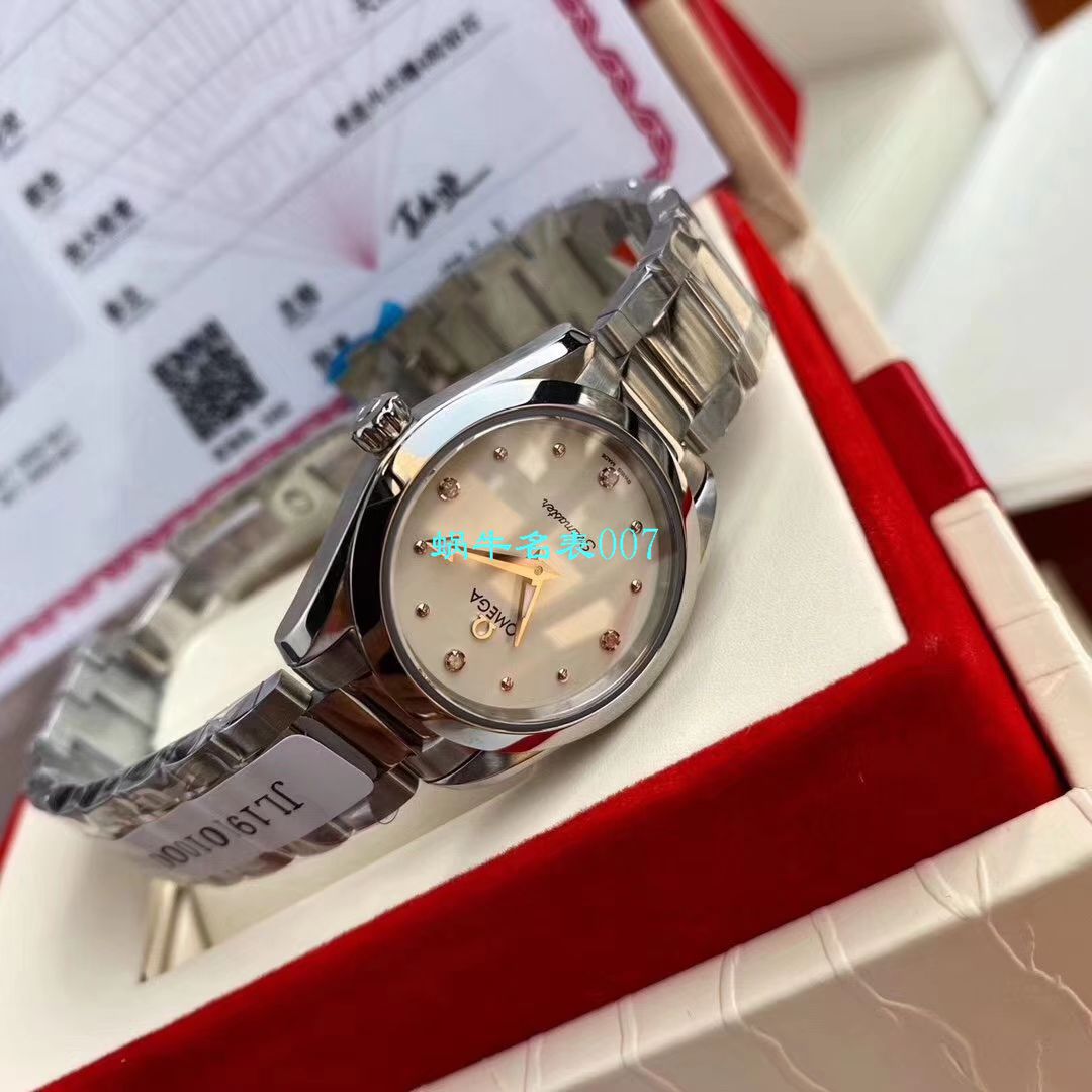 【渠道原单专柜爆款，独家首发！Aqua Terra女士 wrist watch 环镶璀璨美钻⁠】OMEGA Seamaster 系列220.10.28.60.54.001 wrist watch  / M627