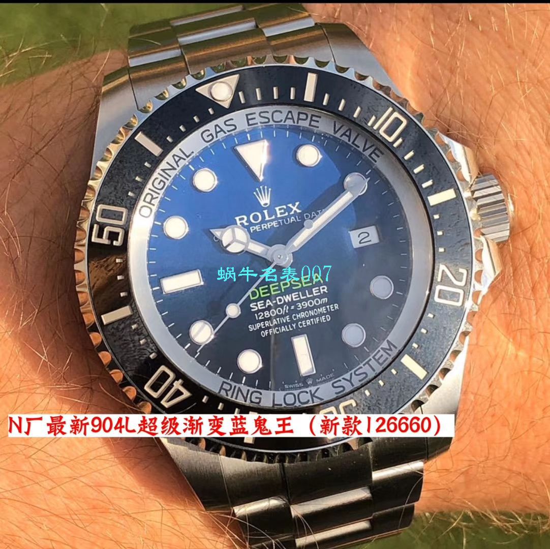 【 Video analysis 超级神器】N Factory 复刻最新904L复刻高仿超级渐变蓝鬼王～ Rolex m126660-0002手表 / R500