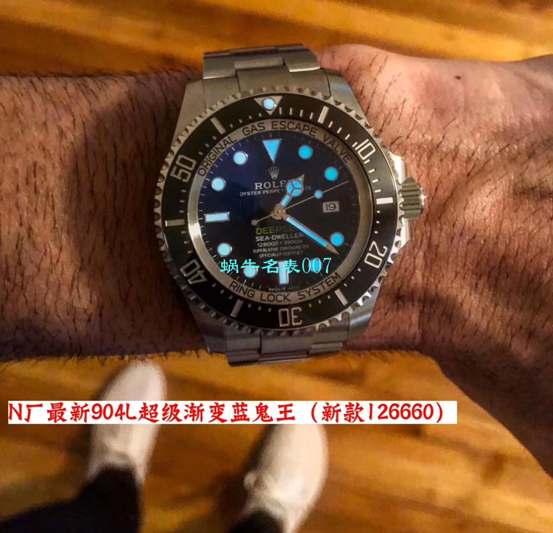 【 Video analysis 超级神器】N Factory 复刻最新904L复刻高仿超级渐变蓝鬼王～ Rolex m126660-0002手表 / R500