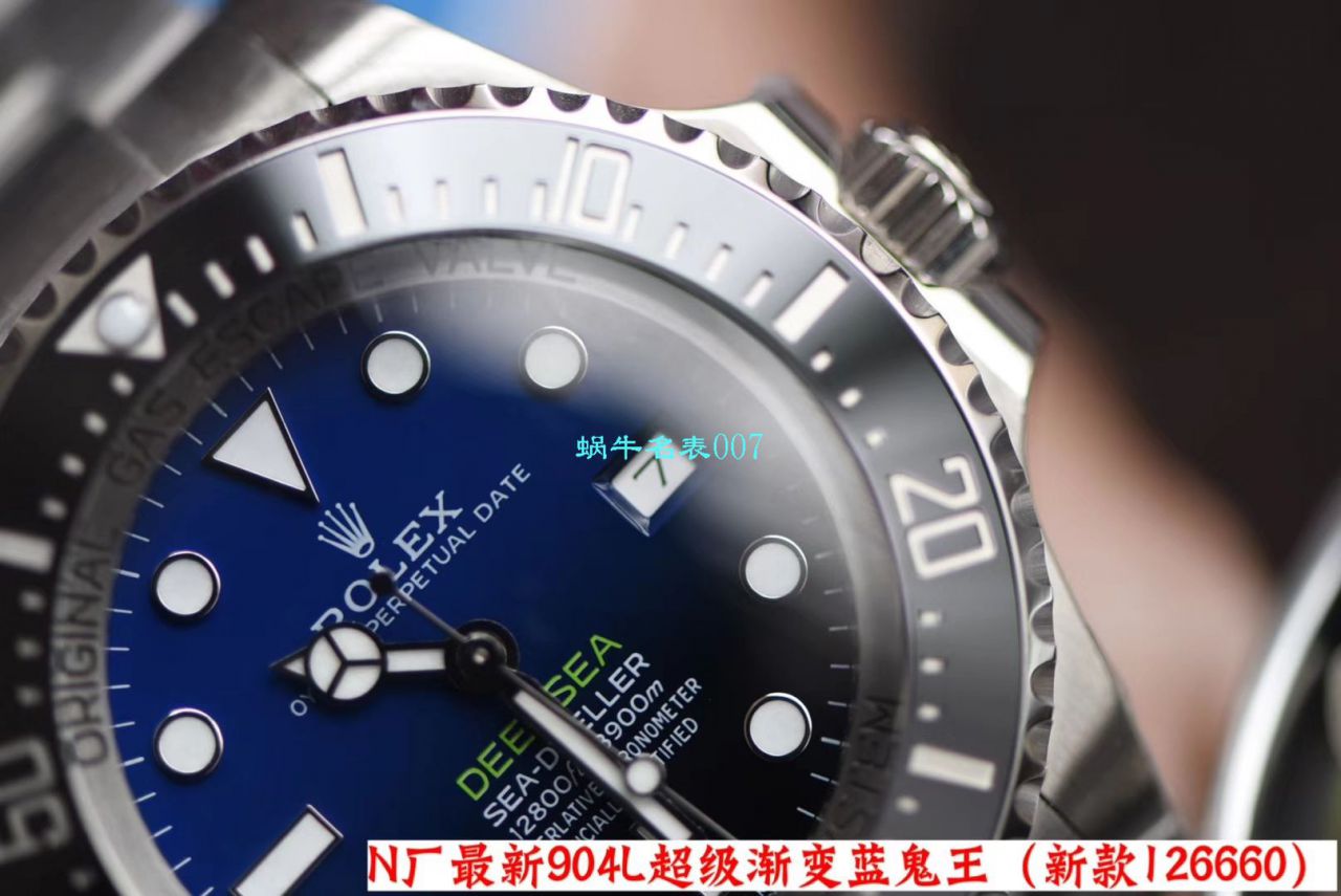 【 Video analysis 超级神器】N Factory 复刻最新904L复刻高仿超级渐变蓝鬼王～ Rolex m126660-0002手表 / R500