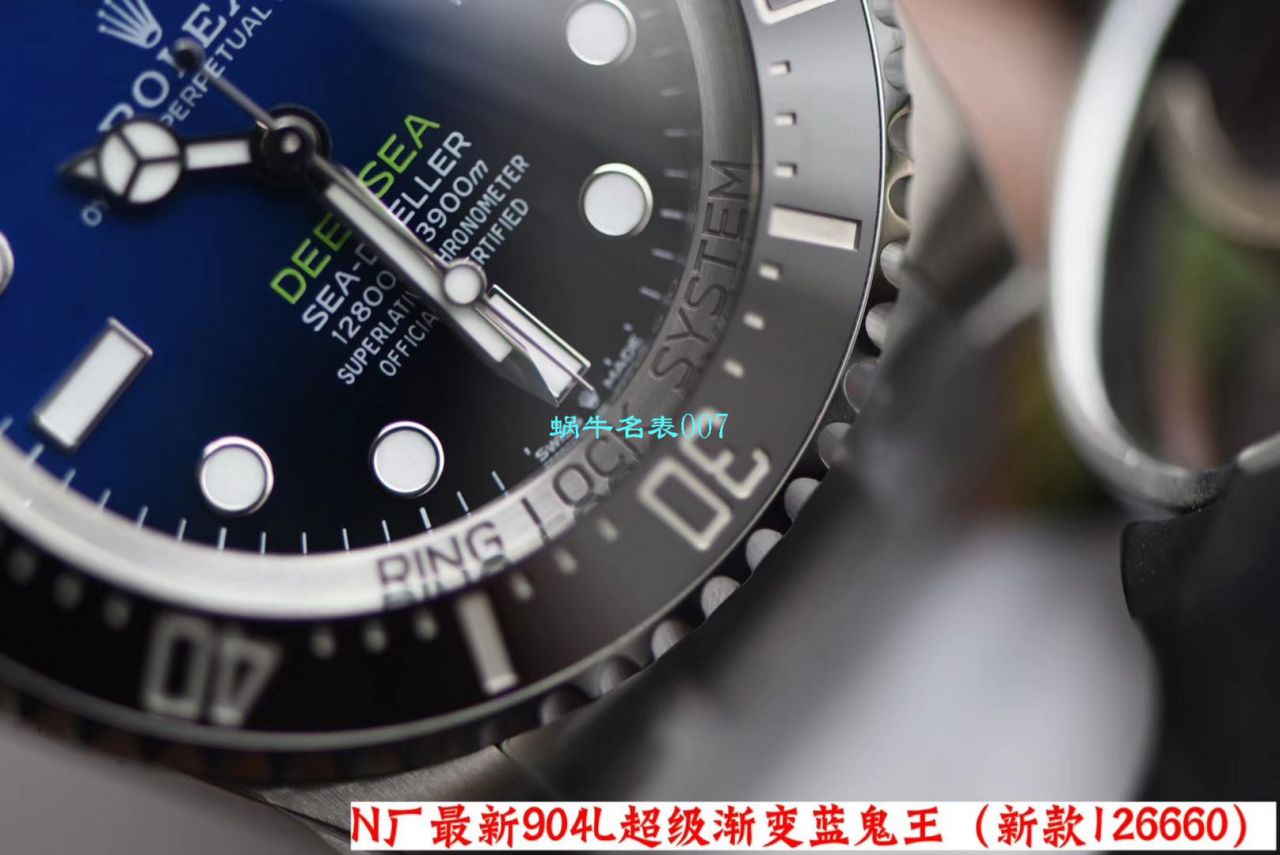 【 Video analysis 超级神器】N Factory 复刻最新904L复刻高仿超级渐变蓝鬼王～ Rolex m126660-0002手表 / R500