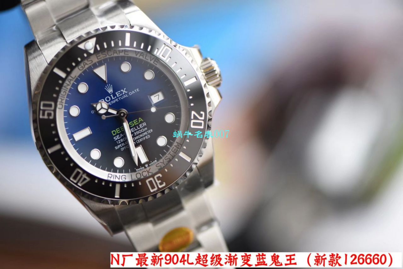 【 Video analysis 超级神器】N Factory 复刻最新904L复刻高仿超级渐变蓝鬼王～ Rolex m126660-0002手表 / R500