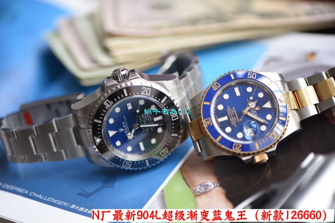 【 Video analysis 超级神器】N Factory 复刻最新904L复刻高仿超级渐变蓝鬼王～ Rolex m126660-0002手表 / R500