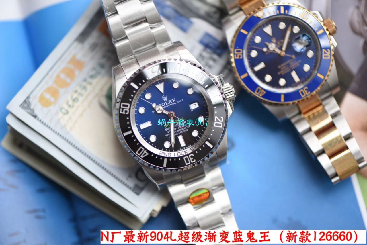 【 Video analysis 超级神器】N Factory 复刻最新904L复刻高仿超级渐变蓝鬼王～ Rolex m126660-0002手表 / R500