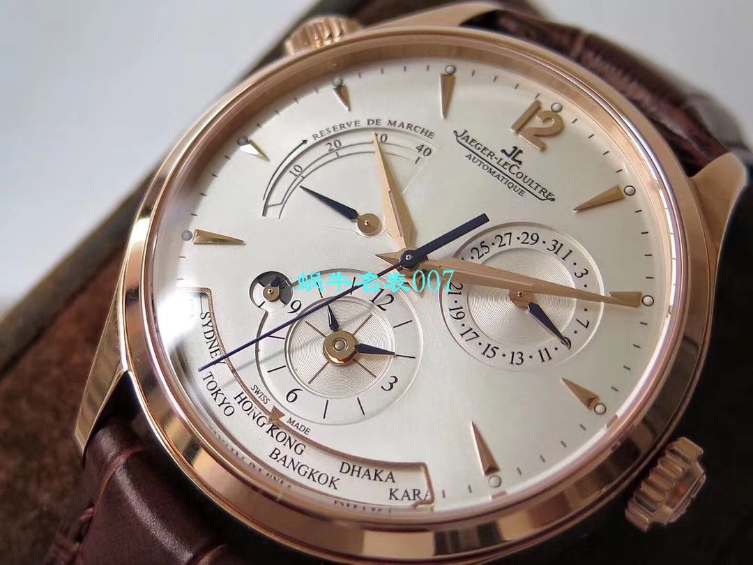 【 Video analysis ZF Factory  Jaeger-LeCoultre 复刻高仿表】 Jaeger-LeCoultre 大师系列地理学家1422521 wrist watch  / JJ156
