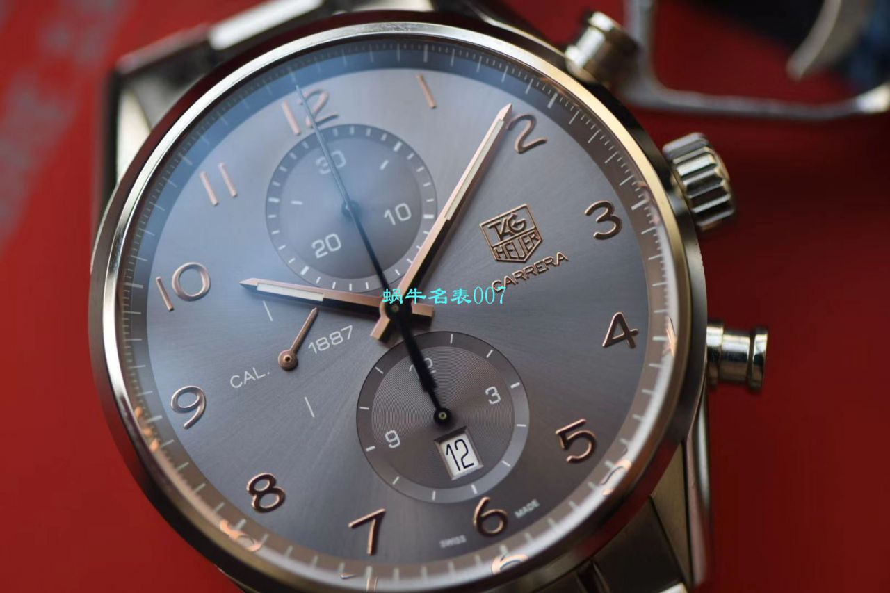 【V6 Factory 复刻手表】 TAG Heuer 卡莱拉CALIBRE 1887自动计时 43毫米系列CAR2013.BA0799 wrist watch  / TG082