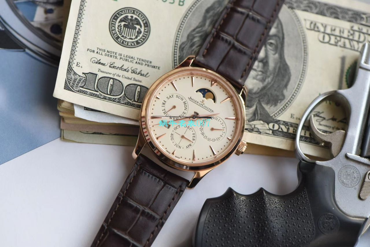 V9 Factory  Jaeger-LeCoultre 大师万年历复刻高仿手表自动机械表型号：白面130842J，黑面1308470，金面1302520，灰面130354J / JJ166