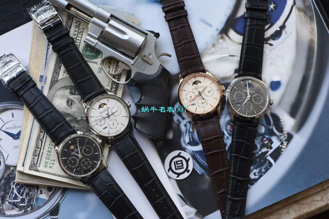 V9 Factory  Jaeger-LeCoultre 大师万年历复刻高仿手表自动机械表型号：白面130842J，黑面1308470，金面1302520，灰面130354J / JJ166