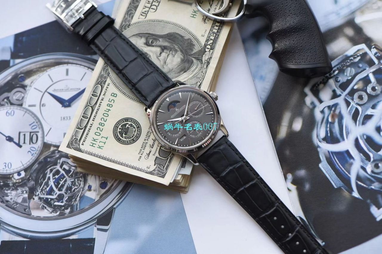 V9 Factory  Jaeger-LeCoultre 大师万年历复刻高仿手表自动机械表型号：白面130842J，黑面1308470，金面1302520，灰面130354J / JJ166