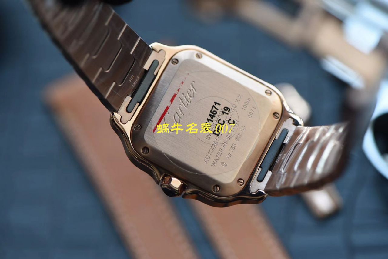 HBBV6 Factory 新款一比一复刻高仿 Cartier   Santos 女装表圈镶WJSA0010,WJSA0007中号女表 / K237
