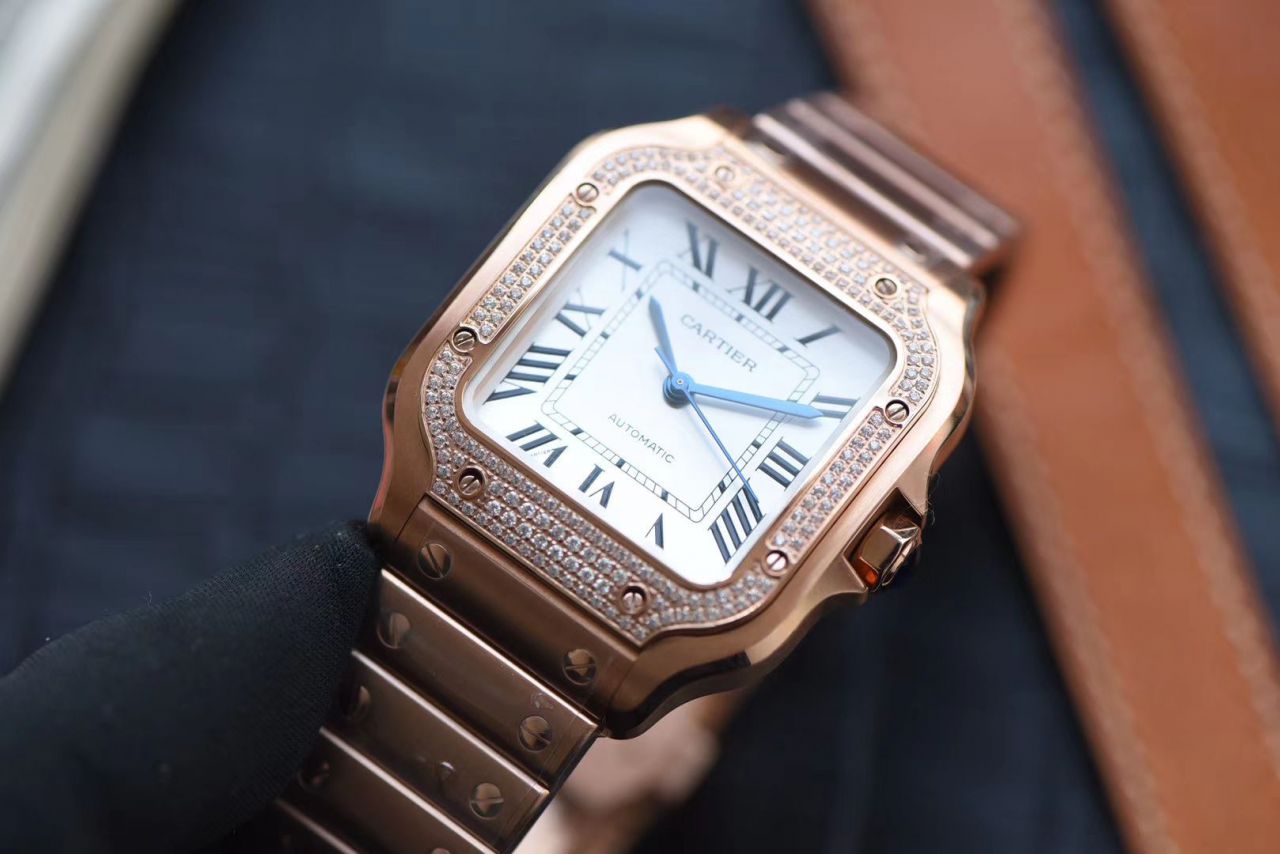 【V6 Factory  Cartier 复刻表高仿女装】 Cartier   Santos  SANTOS系列WJSA0007 wrist watch  / K238