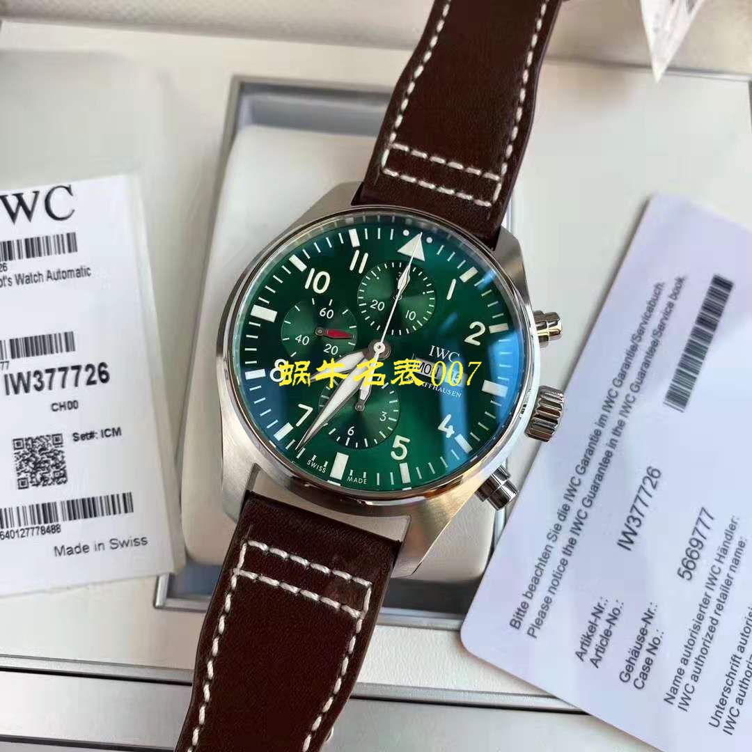 【视频测评新‎款首发‎！硬货！渠‎道出‎口订​单​！原单】IWC IWC 表飞行员系列IW377726 wrist watch  / WG511