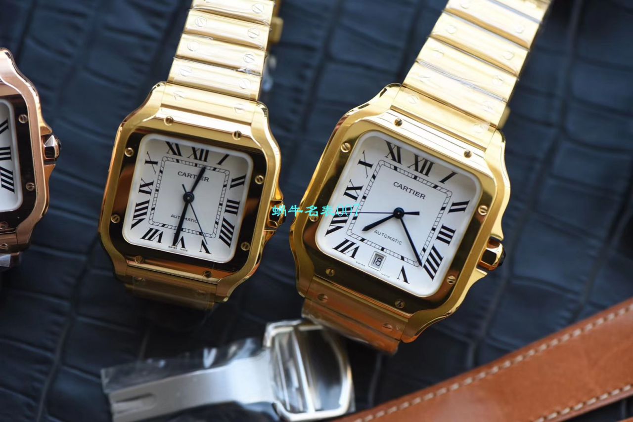 HBBV6 Factory 新款一比一复刻高仿 Cartier   Santos 女装表圈镶WJSA0010,WJSA0007中号女表 / K237