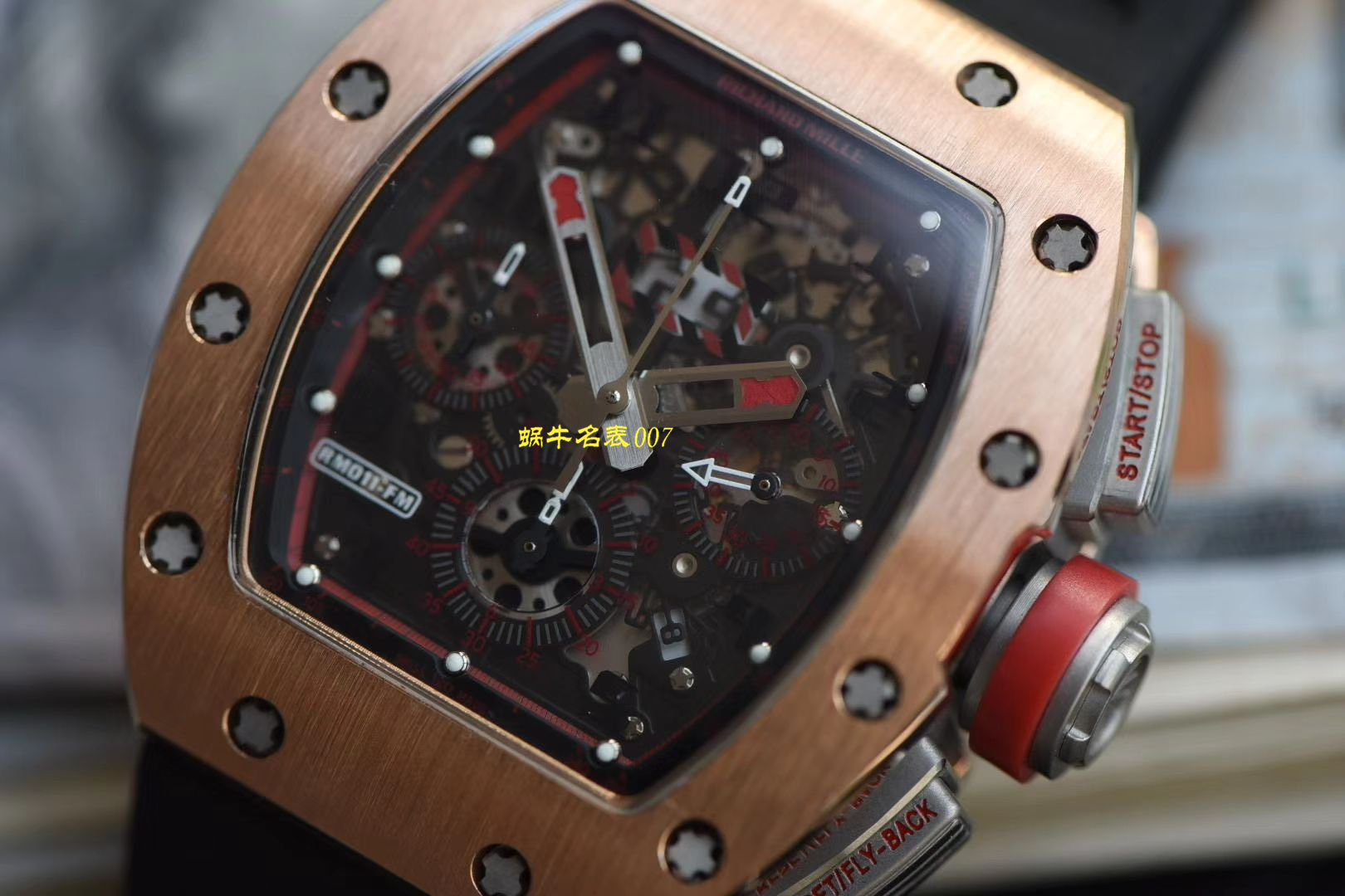 【 Video analysis 台湾KV Factory 官网】新品复刻手表玫瑰金 RICHARD MILLE RM011 wrist watch  / KVRM011jin