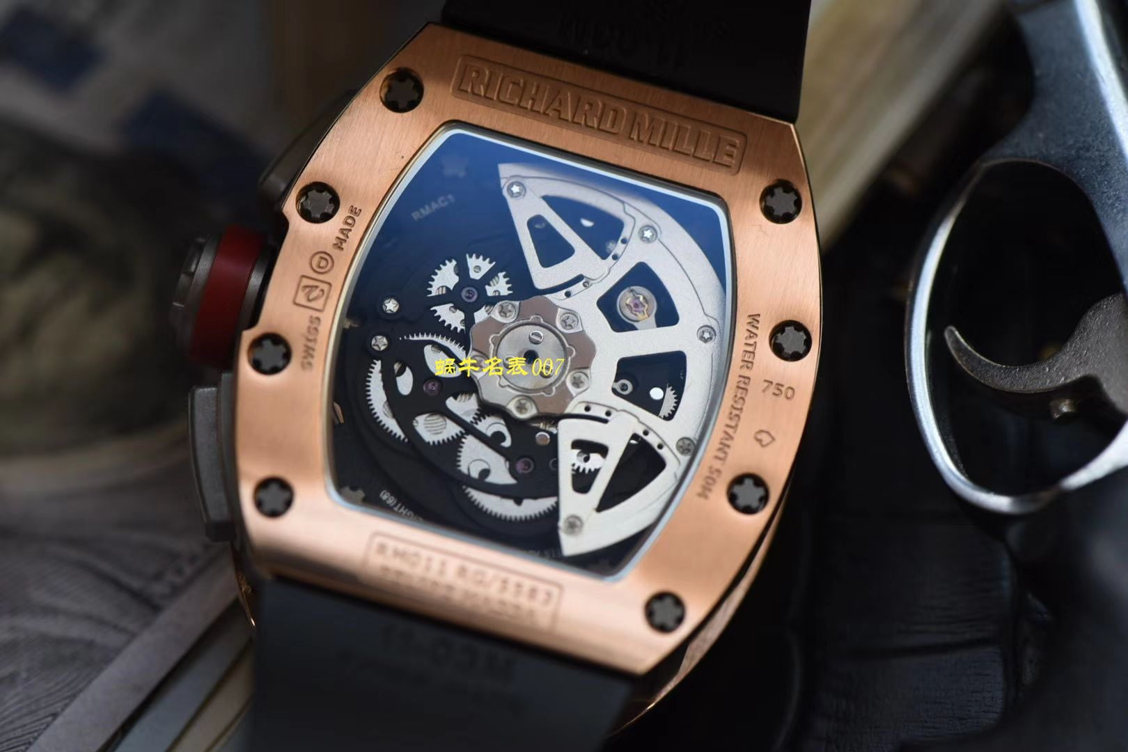 【 Video analysis 台湾KV Factory 官网】新品复刻手表玫瑰金 RICHARD MILLE RM011 wrist watch  / KVRM011jin