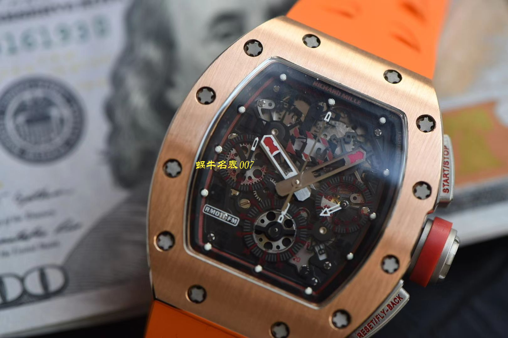 【 Video analysis 台湾KV Factory 官网】新品复刻手表玫瑰金 RICHARD MILLE RM011 wrist watch  / KVRM011jin