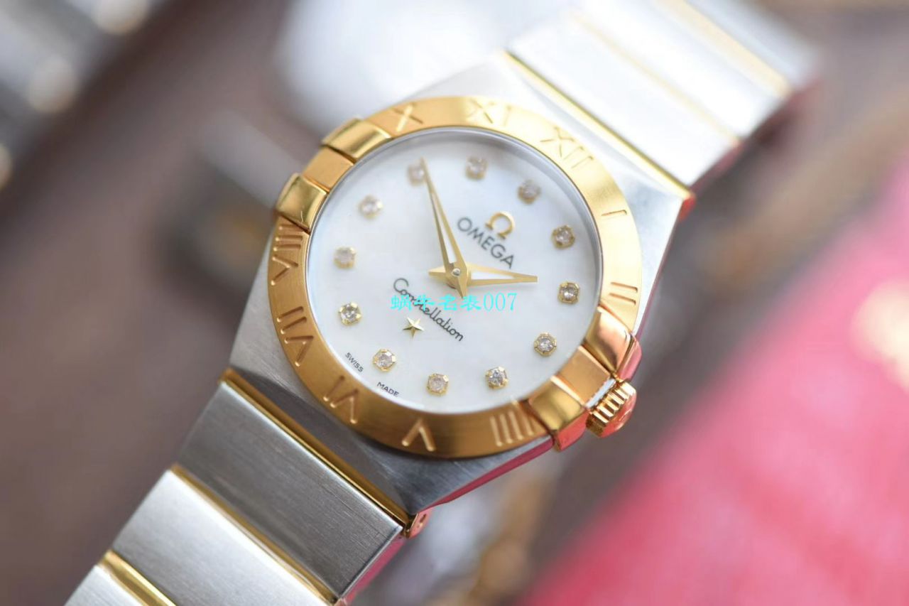 【8848 Factory 官网复刻表】OMEGA女装 Constellation 小号24/27mm 超级版本2粒南非真钻镶嵌字面 / M661