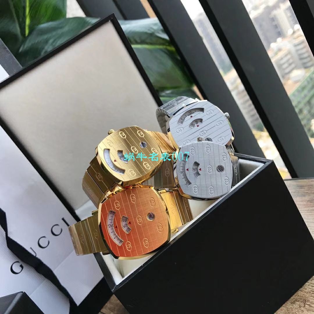 【渠道原单】original Gucci,‌古驰‌新款 Grip‌系列 wrist watch YA157403，YA157401手表 / GUCCIKK19