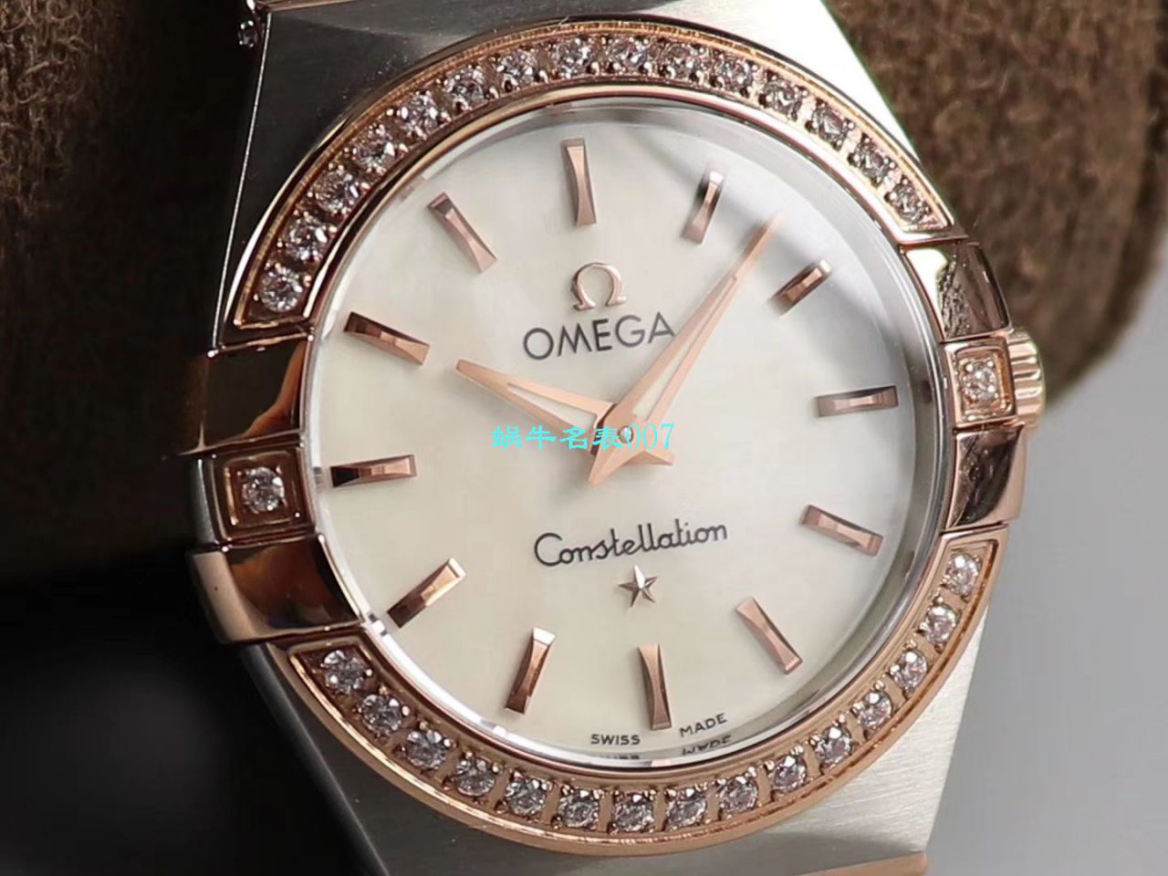 【8848 Factory 官网复刻表】OMEGA女装 Constellation 小号24/27mm 超级版本2粒南非真钻镶嵌字面 / M661