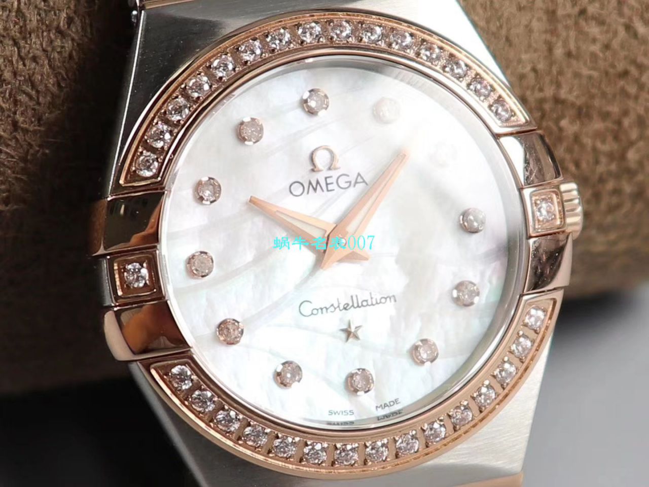 【8848 Factory 官网复刻表】OMEGA女装 Constellation 小号24/27mm 超级版本2粒南非真钻镶嵌字面 / M661