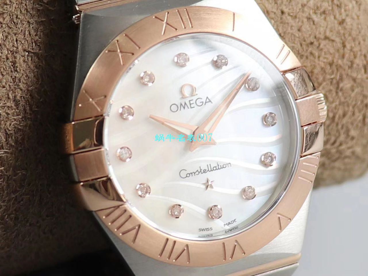 【8848 Factory 官网复刻表】OMEGA女装 Constellation 小号24/27mm 超级版本2粒南非真钻镶嵌字面 / M661