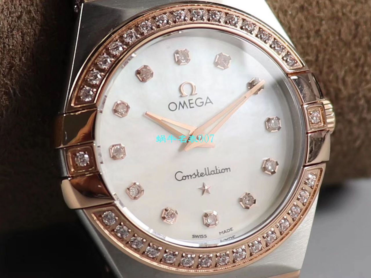 【8848 Factory 官网复刻表】OMEGA女装 Constellation 小号24/27mm 超级版本2粒南非真钻镶嵌字面 / M661