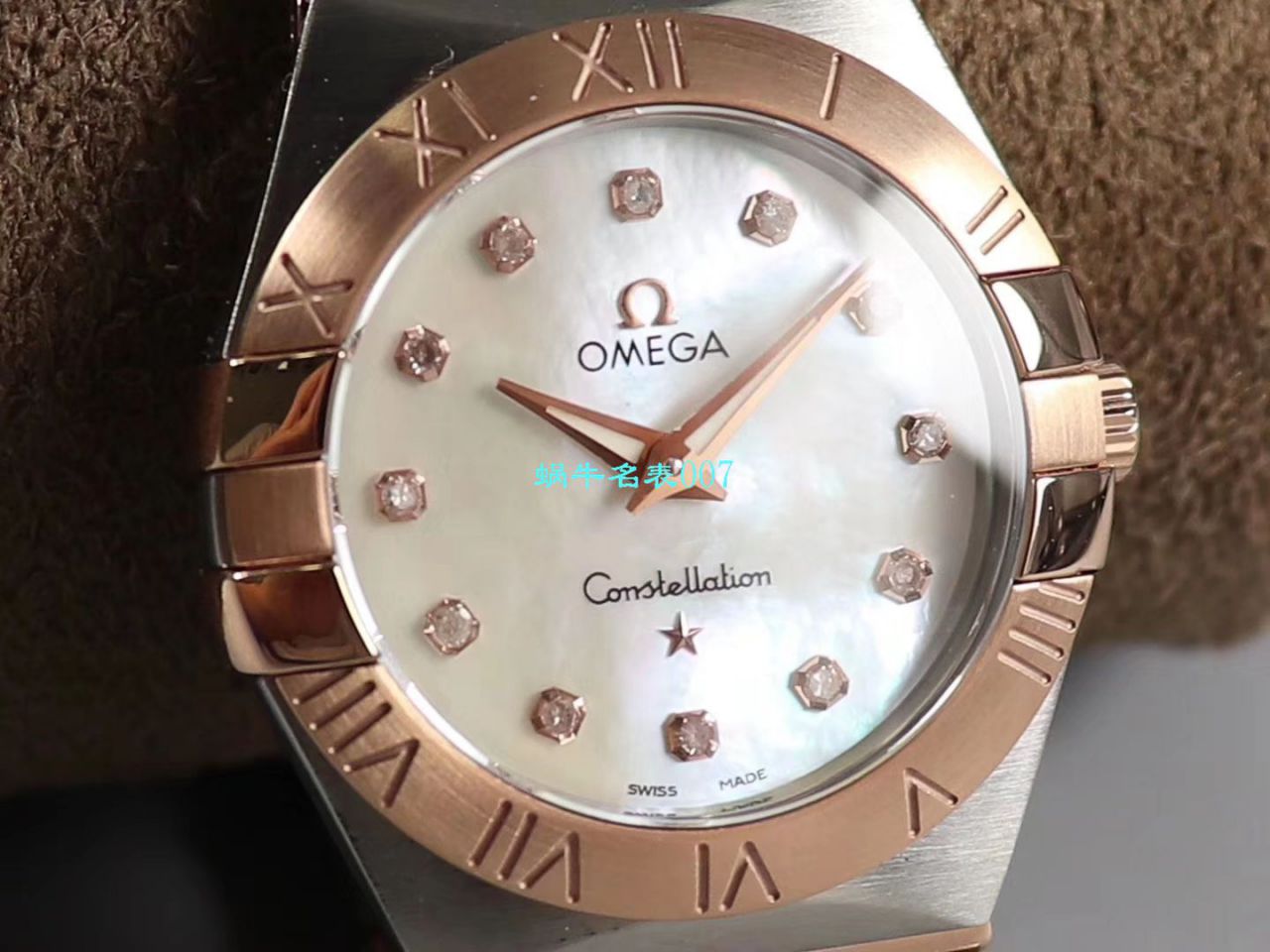 【8848 Factory 官网复刻表】OMEGA女装 Constellation 小号24/27mm 超级版本2粒南非真钻镶嵌字面 / M661