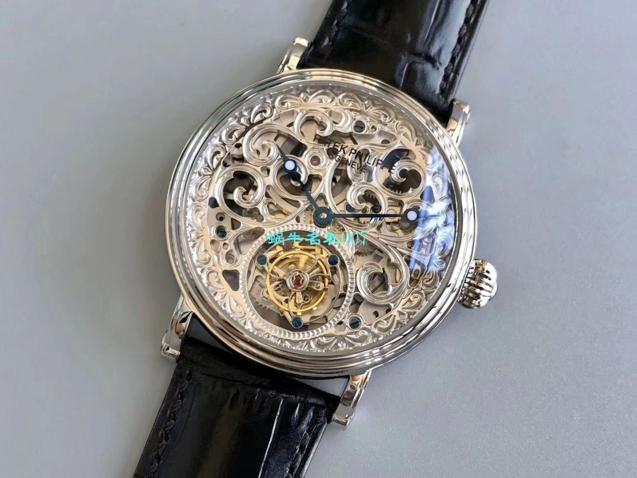 【小贵】少量来货，新品上市❗最新款 私人专属 copy customized  PATEK PHILIPPE 镂空 Tourbillon 手表 / BD256