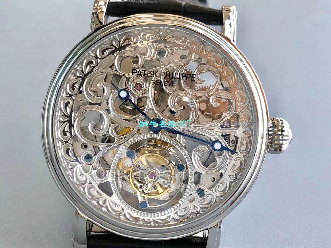 【小贵】少量来货，新品上市❗最新款 私人专属 copy customized  PATEK PHILIPPE 镂空 Tourbillon 手表 / BD256