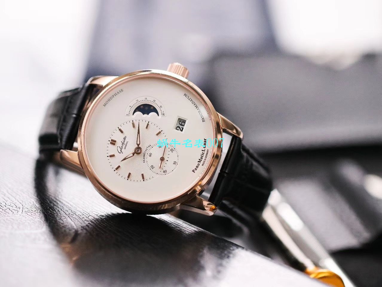 【TZ Factory 官网超A高仿手表】glashuette original原创 PANO MATIC LUNAR偏心系列1-90-02-45-35-04 wrist watch  / GLA056
