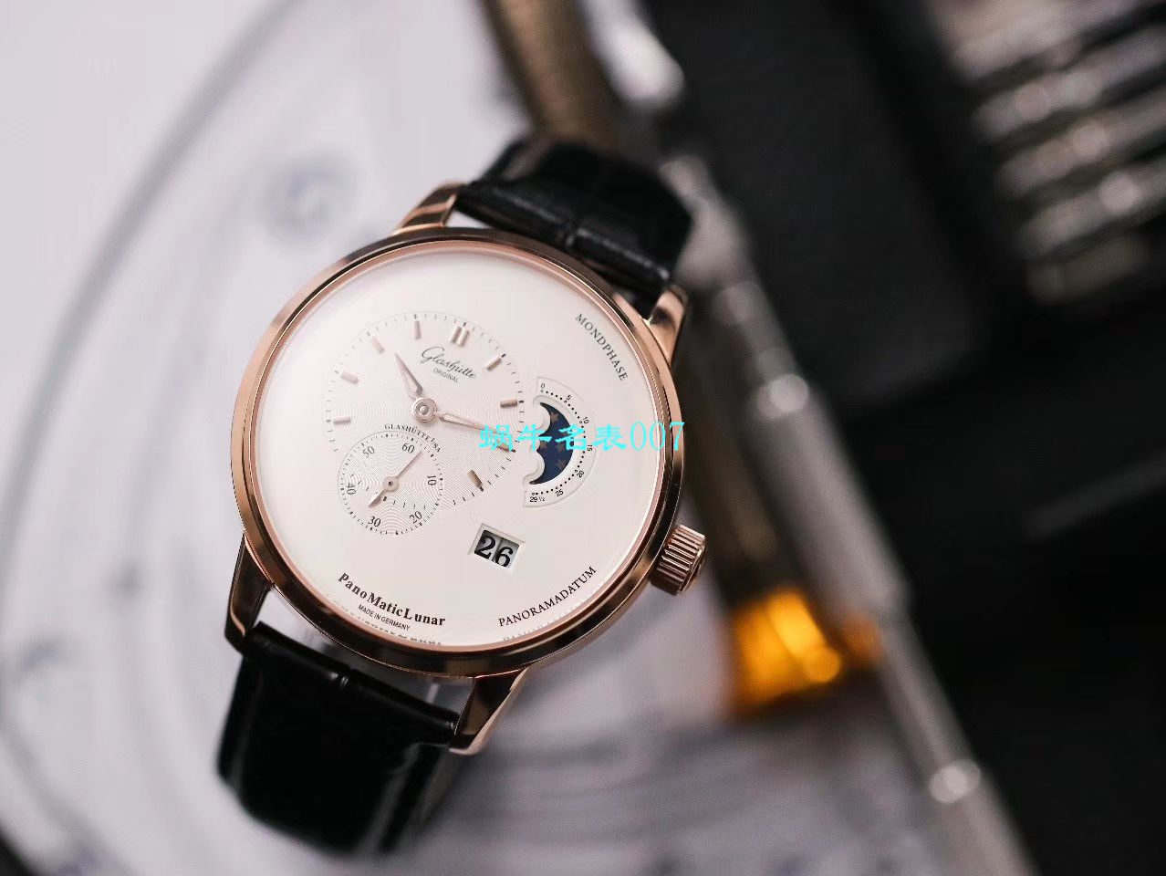 【TZ Factory 官网超A高仿手表】glashuette original原创 PANO MATIC LUNAR偏心系列1-90-02-45-35-04 wrist watch  / GLA056