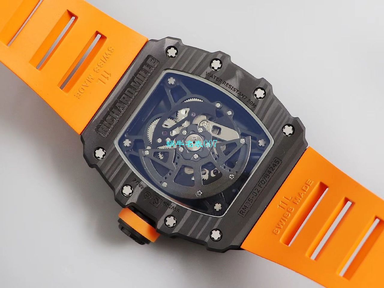 【台湾KV Factory 复刻最强 top 版本表】全新 RICHARD MILLE  RM035最强进口原纹 carbon fiber ＂V3＂升级版 / KV03502V3