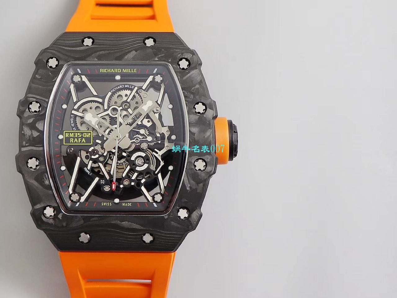 【台湾KV Factory 复刻最强 top 版本表】全新 RICHARD MILLE  RM035最强进口原纹 carbon fiber ＂V3＂升级版 / KV03502V3