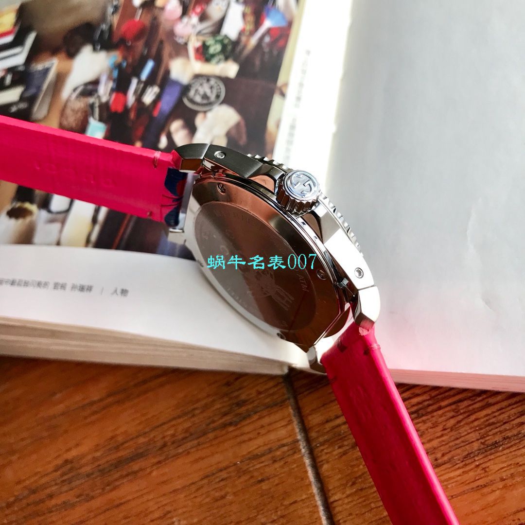 硬货来袭渠道原单，独家Gucci骚粉色水鬼新款 wrist watch ！40MM 男女均可戴 