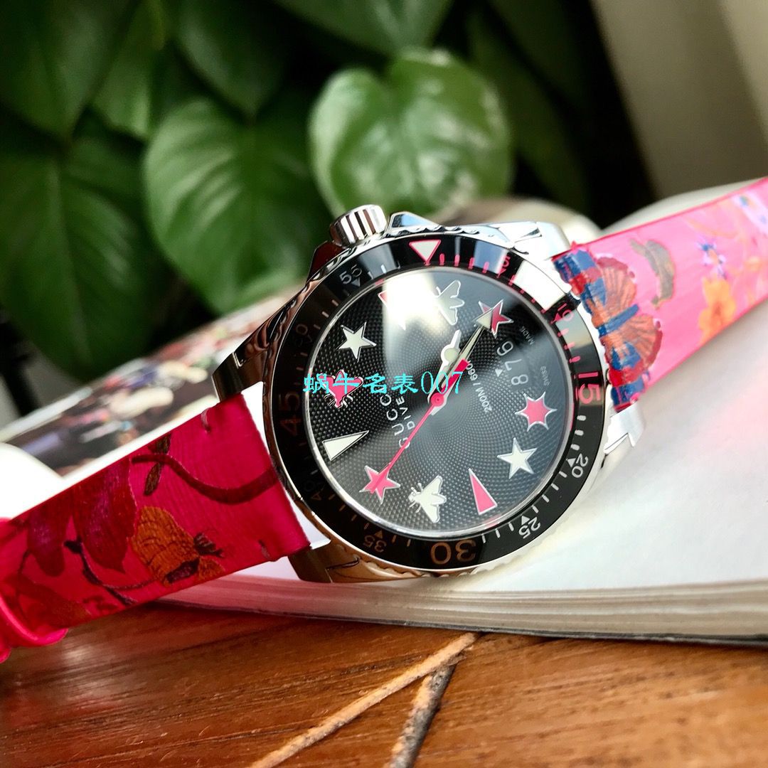 硬货来袭渠道原单，独家Gucci骚粉色水鬼新款 wrist watch ！40MM 男女均可戴 