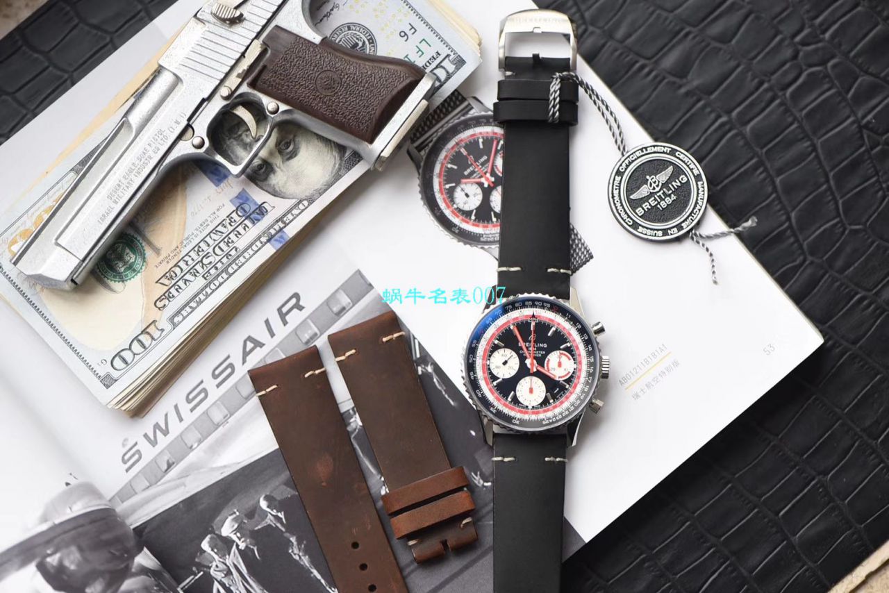 【V9 Factory 1:1精仿手表】 Breitling 航空计时1 B01计时43RANAM泛美航空特别版AB01212B1C1X1 wrist watch  / BL135
