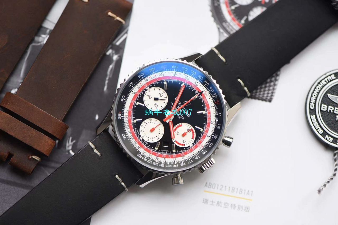 【V9 Factory 1:1精仿手表】 Breitling 航空计时1 B01计时43RANAM泛美航空特别版AB01212B1C1X1 wrist watch  / BL135