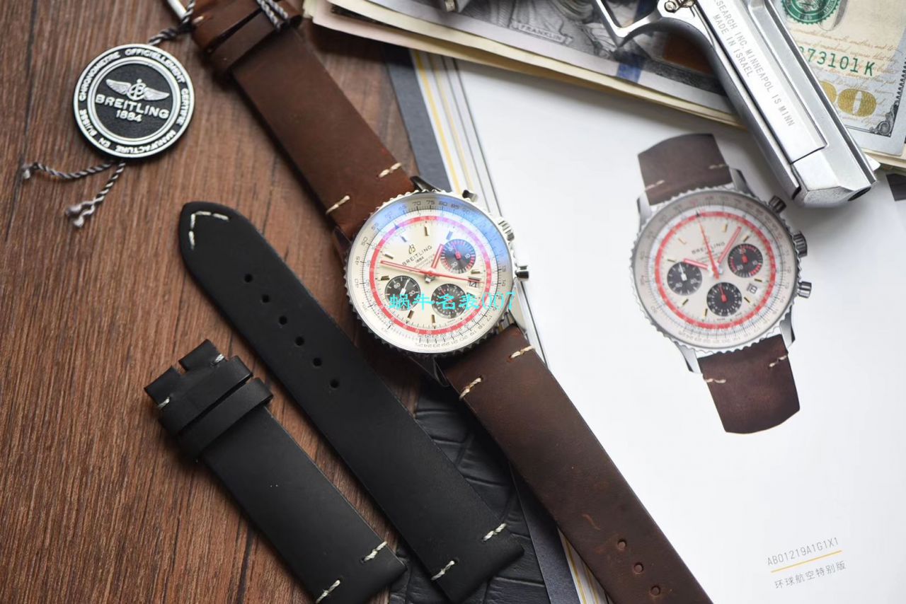 【V9 Factory 1:1精仿手表】 Breitling 航空计时1 B01计时43RANAM泛美航空特别版AB01212B1C1X1 wrist watch  / BL135