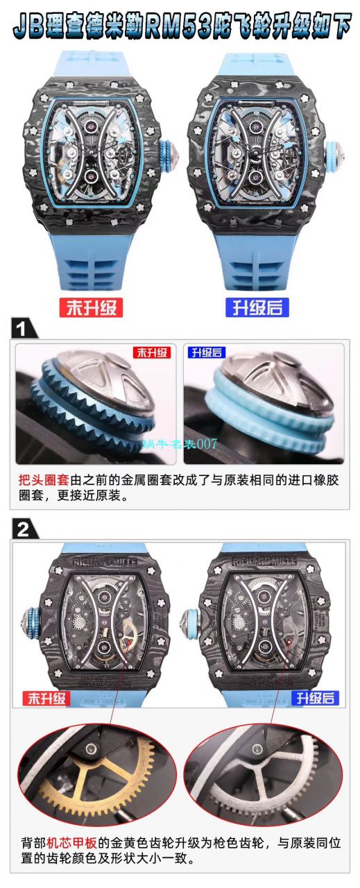 【JB Factory  RICHARD MILLE 复刻高仿手表】Richard Mille男士系列RM 53-01 PABLO MAC DONOUGH Tourbillon  wrist watch  / RM 53-01