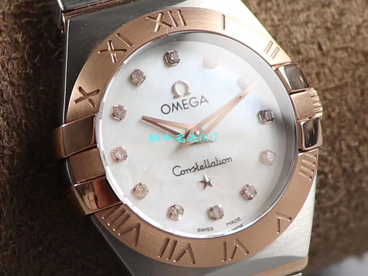 【8848 Factory 官网复刻表】OMEGA女装 Constellation 小号24/27mm 超级版本2粒南非真钻镶嵌字面 / M661