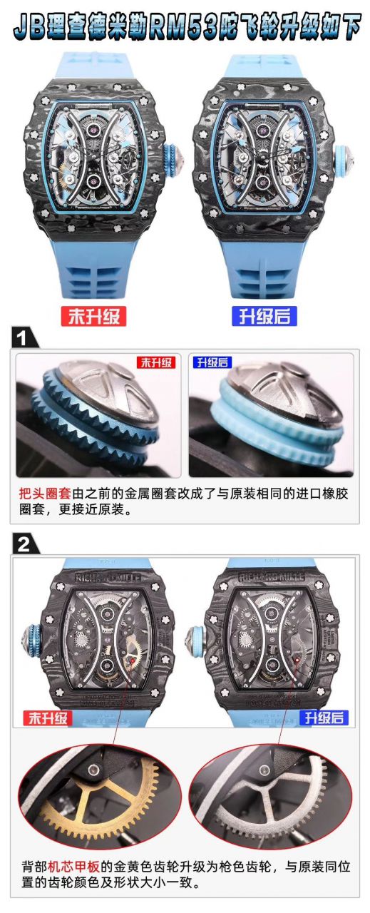 【JB Factory 官网RICHARD MILLE复刻表 Tourbillon 升级版】 RICHARD MILLE RM 53-01 PABLO MAC DONOUGH wrist watch  / RM05301JB