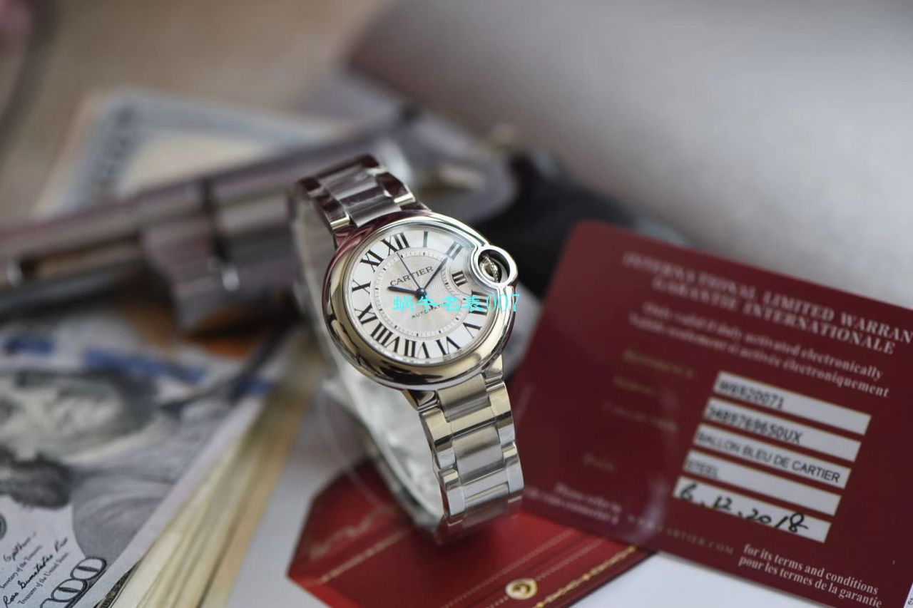 【V6 Factory  top 复刻高仿7K版手表】 Cartier  33毫米超级副本蓝气球女装W6920071 wrist watch  / K262