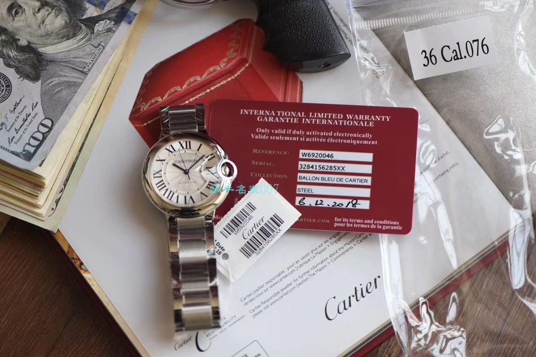 【HBBV6 Factory 官网超A高仿女表】 Cartier  36毫米蓝气球超级副本蓝气球7K版W6920046 wrist watch  / K263