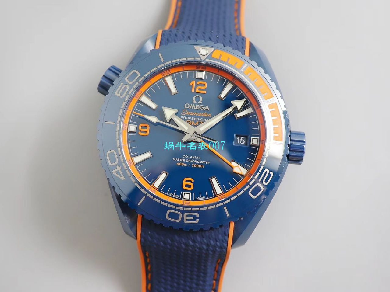 VS Factory 碧海之蓝OMEGA Seamaster GMT海洋宇宙45.5毫米 top 复刻高仿215.92.46.22.03.001 wrist watch  / M669