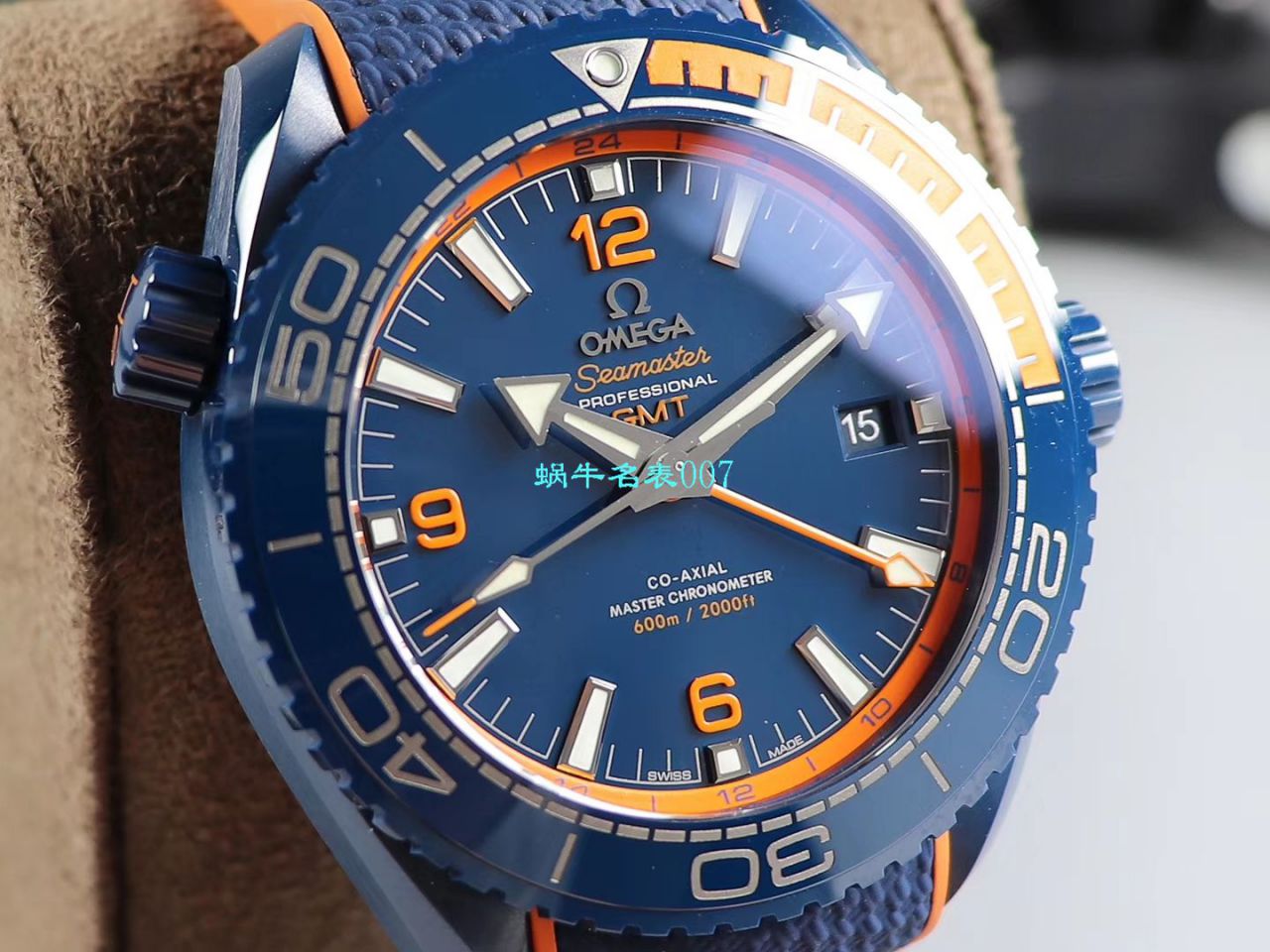 VS Factory 碧海之蓝OMEGA Seamaster GMT海洋宇宙45.5毫米 top 复刻高仿215.92.46.22.03.001 wrist watch  / M669