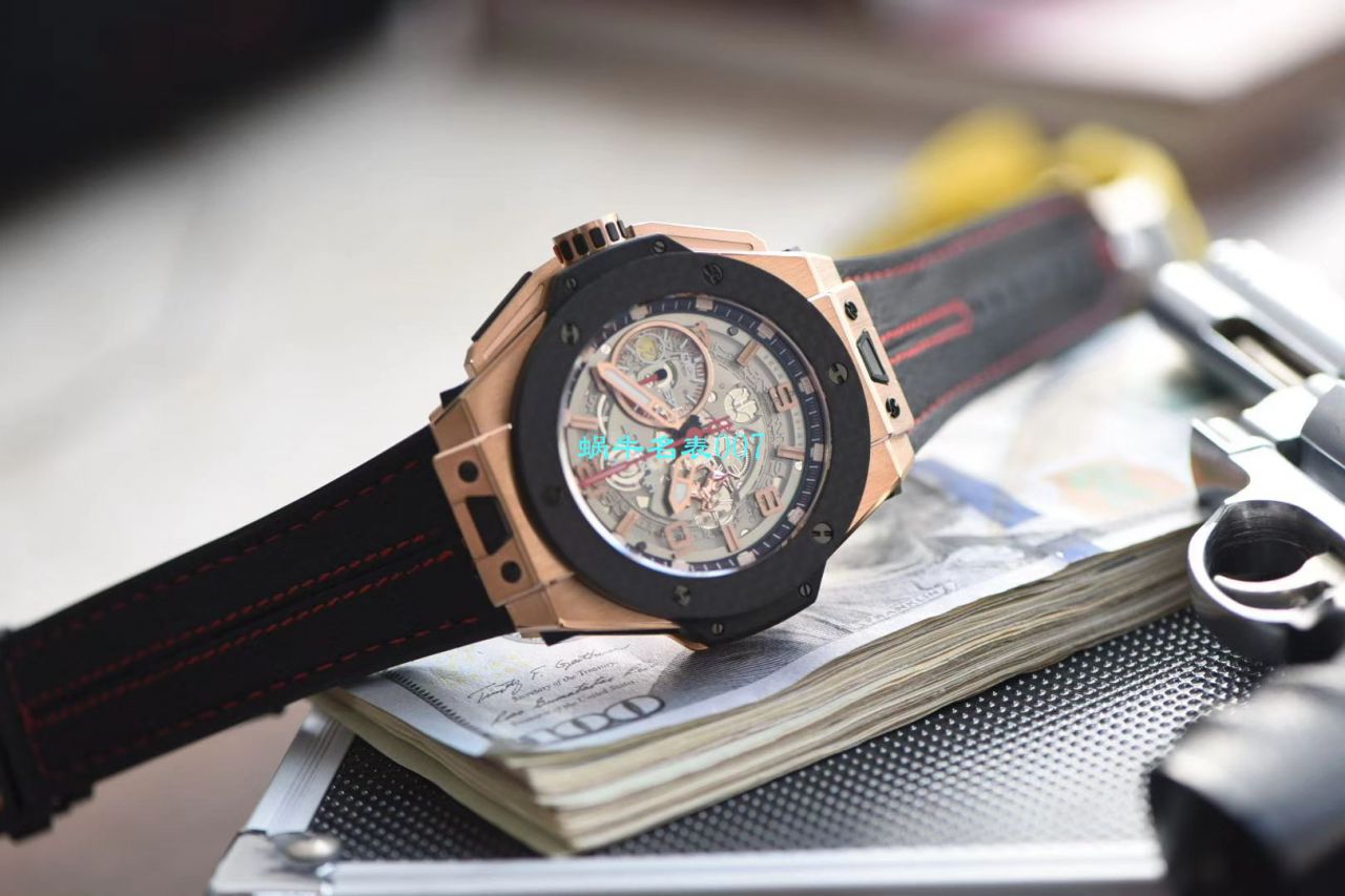 V6 Factory 王金降临 top 复刻 hublot 法拉利Hublot Big Bang Ferrari Titanium F7系列401.OQ.0123.VR wrist watch  / YUB078V6