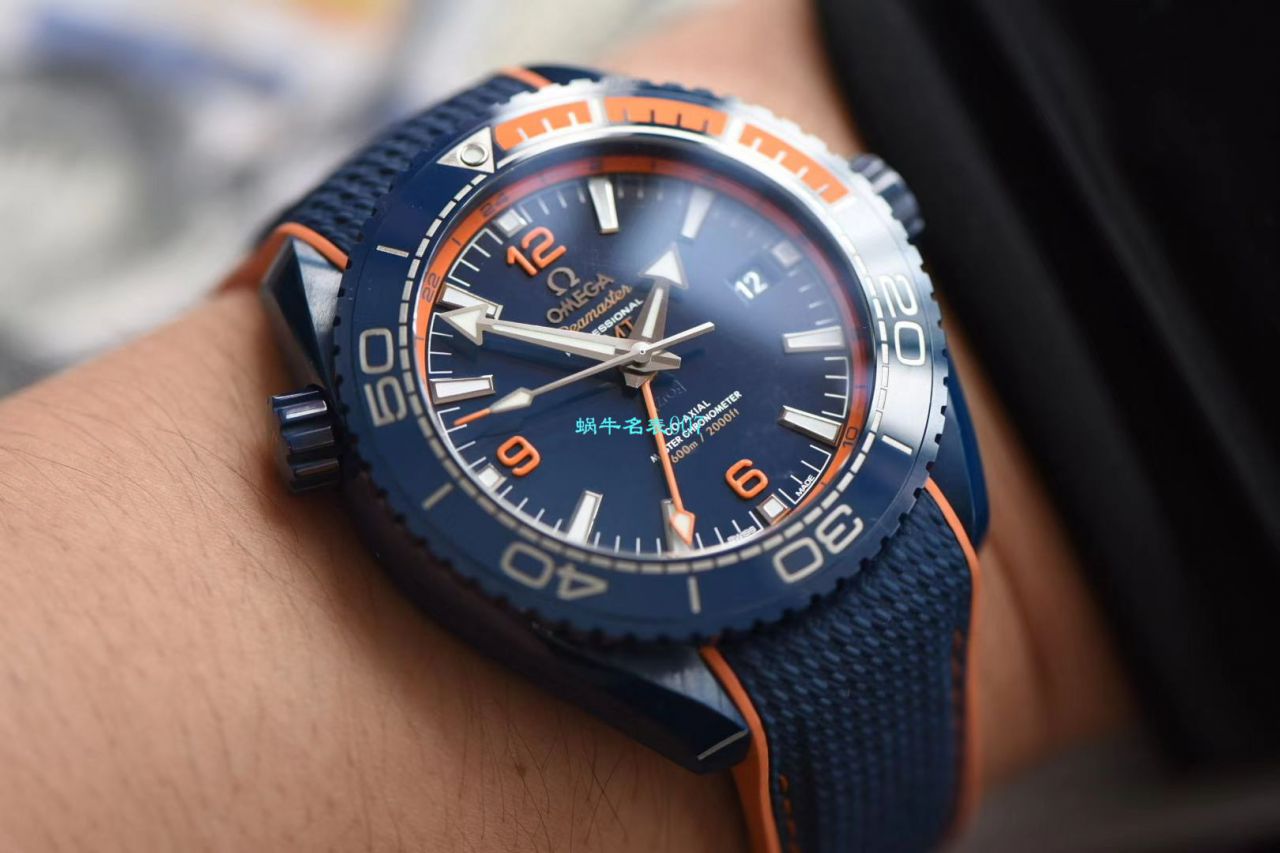 VS Factory 碧海之蓝OMEGA Seamaster GMT海洋宇宙45.5毫米 top 复刻高仿215.92.46.22.03.001 wrist watch  / M669